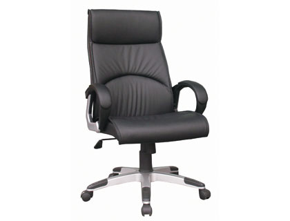 Sillón dirección Q-Connect respaldo alto polipiel negra